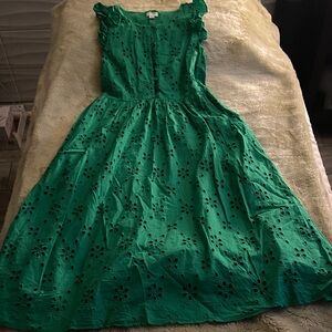 J. Crew Vibrant Green Dress